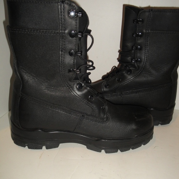 BATES BLACK LEATHER COMBAT BOOTS, MENS SHOE SIZE 9 M - Picture 4 of 9